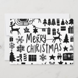 メリークリスマスグラフィックのホリデーカード シーズンカード