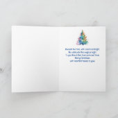 メリークリスマスグラフィックカラフルアートツリーママパパ カード (内部)