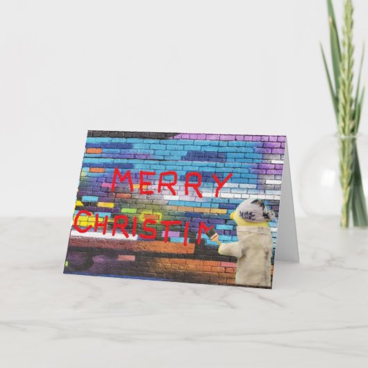 メリークリスマスグラフィティクリスマスカード 案内状 (正面)