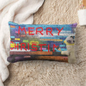 メリークリスマスグラフィティランバー枕 ランバークッション (ブランケット)