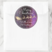 メリークリスマスグランジ金ゴールドサンタトナディースライト ラウンドシール (バッグ)