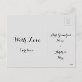 メリークリスマスグランドパシャルボードタイポグラフィ シーズンポストカード (裏面)