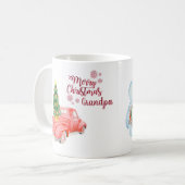 メリークリスマスグランドパレッドトラパーソナライズされたック コーヒーマグカップ (正面左)
