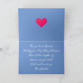 メリークリスマスグランパシンプルパーソナライズされたブルー カード (内部)