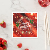 メリークリスマスグリッターとスパークルホリデーデザイン スタンダードカクテルナプキン (インサイチュ)