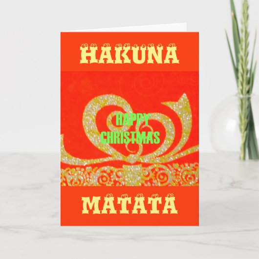 メリークリスマスグリッターレッド文字パターンデザイン シーズンカード (正面)