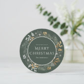 メリークリスマスグリーズエレガントセージ金ゴールドリース (スタンド正面)