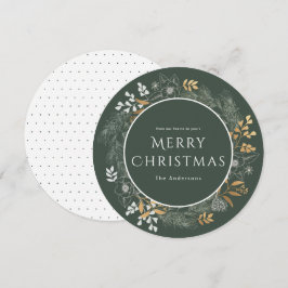 メリークリスマスグリーズエレガントセージ金ゴールドリース