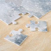 メリークリスマスグリーティングウィンターストームパインズ ジグソーパズル (側面)