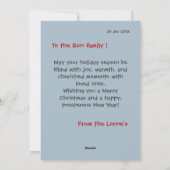 メリークリスマスグリーティングカードおもしろい雪だるま雪玉 シーズンカード (裏面)