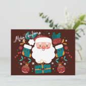 メリークリスマスグリーティングカードのおもしろいとよくはしゃぐ シーズンカード (スタンド正面)