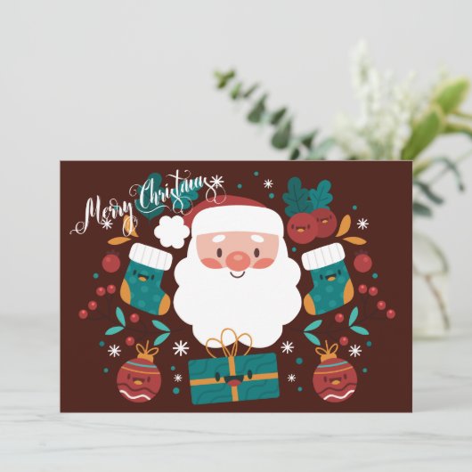 メリークリスマスグリーティングカードのおもしろいとよくはしゃぐ シーズンカード (スタンド正面)