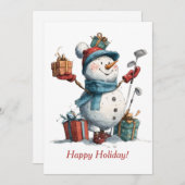 メリークリスマスグリーティングカードの手前 シーズンカード (正面/裏面)