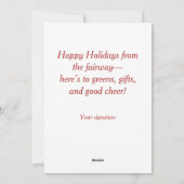 メリークリスマスグリーティングカードの手前 シーズンカード (裏面)