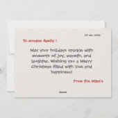 メリークリスマスグリーティングカードクリーンとクラシック シーズンカード (裏面)