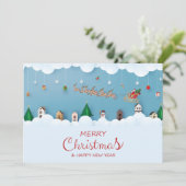 メリークリスマスグリーティングカードクリーンとクラシック シーズンカード (スタンド正面)