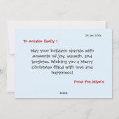 メリークリスマスグリーティングカードクリーンとクラシック シーズンカード (裏面)