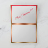 メリークリスマスグリーティングカードホリデーカード シーズンカード (内部)