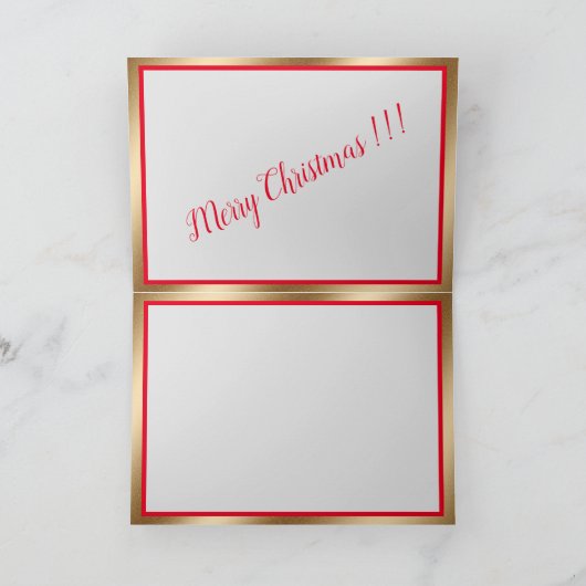 メリークリスマスグリーティングカードホリデーカード シーズンカード (内部)