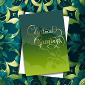 メリークリスマスグリーティングカード任意の色とライム シーズンカード