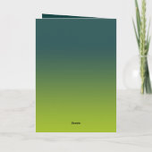 メリークリスマスグリーティングカード任意の色とライム シーズンカード (裏面)