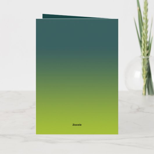 メリークリスマスグリーティングカード任意の色とライム シーズンカード (裏面)