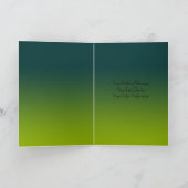 メリークリスマスグリーティングカード任意の色とライム シーズンカード (内部)