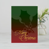 メリークリスマスグリーティングカード任意の色（赤） 箔シーズンカード (立ち正面)