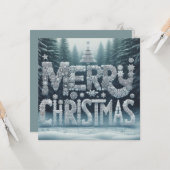 メリークリスマスグリーティングカード カード (正面/裏面インサイチュ)