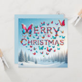 メリークリスマスグリーティングカード カード (正面/裏面インサイチュ)