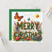 メリークリスマスグリーティングカード カード (正面/裏面インサイチュ)