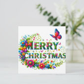 メリークリスマスグリーティングカード カード (スタンド正面)