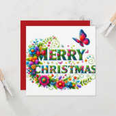 メリークリスマスグリーティングカード カード (正面/裏面インサイチュ)