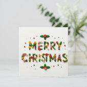 メリークリスマスグリーティングカード カード (スタンド正面)