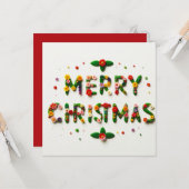 メリークリスマスグリーティングカード カード (正面/裏面インサイチュ)