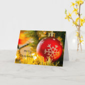 メリークリスマスグリーティングカード カード (黄色い花)
