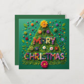 メリークリスマスグリーティングカード カード (正面/裏面インサイチュ)