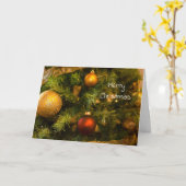 メリークリスマスグリーティングカード カード (黄色い花)