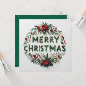 メリークリスマスグリーティングカード カード (正面/裏面インサイチュ)