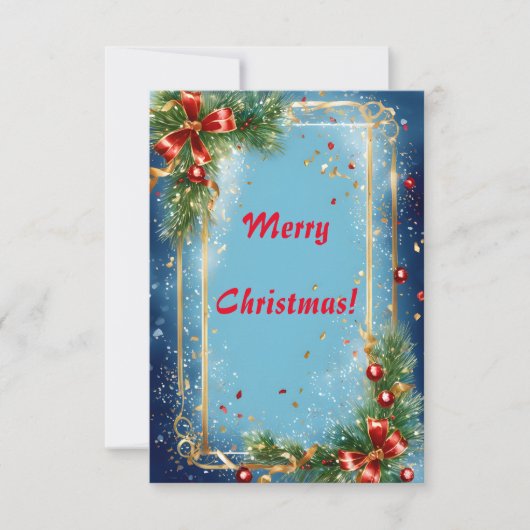 メリークリスマスグリーティングカード サンキューカード (正面)