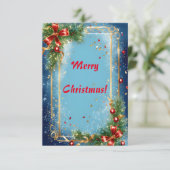 メリークリスマスグリーティングカード サンキューカード (スタンド正面)