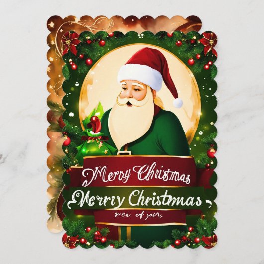 メリークリスマスグリーティングカード シーズンカード (正面/裏面)