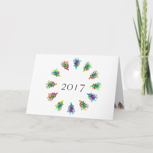 メリークリスマスグリーティングカード。 シーズンカード (正面)