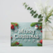 メリークリスマスグリーティングカード ポストカード (スタンド正面)