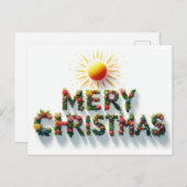 メリークリスマスグリーティングカード ポストカード (正面/裏面)