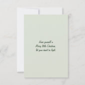 メリークリスマスグリーティングカード。季節のごあいさつ。 カード (裏面)