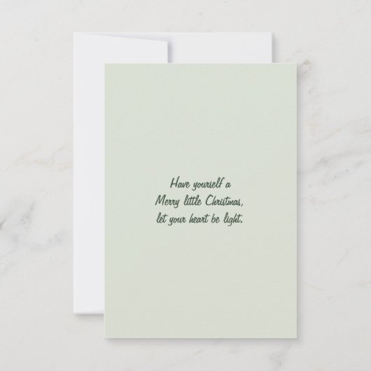 メリークリスマスグリーティングカード。季節のごあいさつ。 カード (裏面)