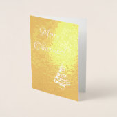 メリークリスマスグリーティングカード 箔カード (正面)