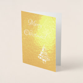 メリークリスマスグリーティングカード 箔カード