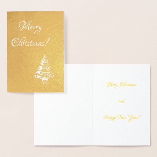 メリークリスマスグリーティングカード 箔カード (ディスプレー)